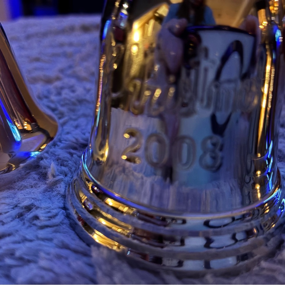 Set Four Silver Plated Holiday Bell Ornaments Reed & Barton 2007, 8, 9 10 New